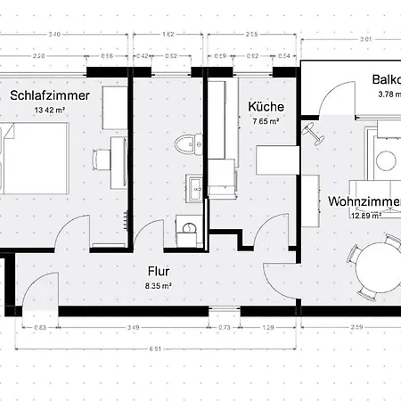 Stylish Mit Beamer & Balkon Zentral Хаген